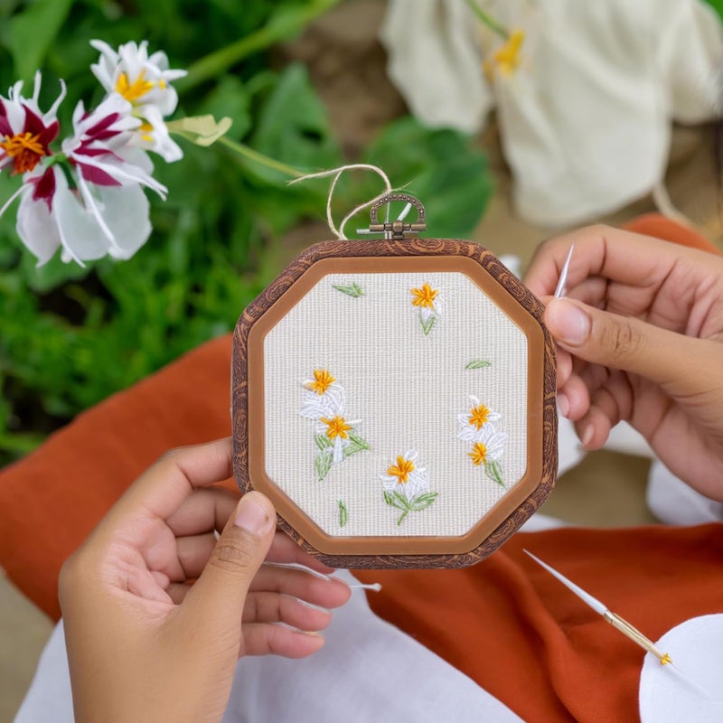 Cheloment Embroidery⨯ Stitch Frames for Display,6PC Octagon Embroidery Hoops,Three Sizes Oectangle Frames for Embroidery Perfect for Sewing, Home Decor and Embroidery - Image 3